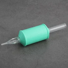 Высокое качество Профессиональные 25 мм зеленые одноразовые трубочки пластиковая рукоятка трубка задняя Татуировка ручка татуировка трубка с задней стволовой#83