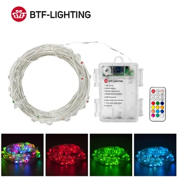 

String-light 10 leds/m WS2812B RGB Pixels String with RF 21keys Controller Full Color Addressable Individually Battery Box DC5V