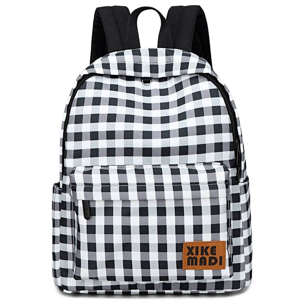 

Fashion Lattice Backpack Woman School Bags for Teenager Girls 14 inch Laptop Rucksack Student Bookbag Bagpack Mochila Feminina