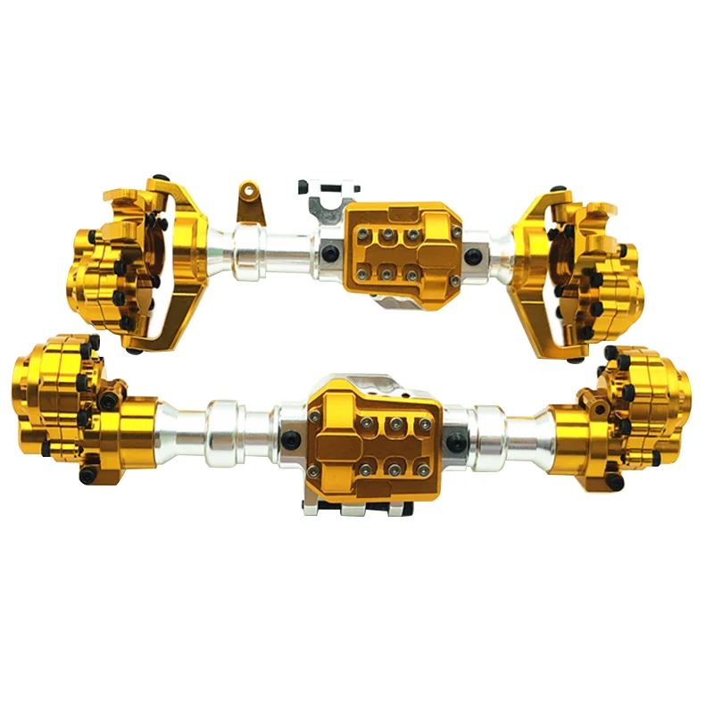 

BEST1/10 RC Car Accessory Aluminum Front Rear Axle Housing For Traxxas TRX-4 Crawler(Gold)