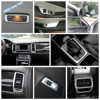 

Lapetus Matte Interior For Skoda Kodiaq 2017 - 2020 Pillar A Stereo Speaker / Transmission Shift Gear Panel Cover Kit Trim ABS