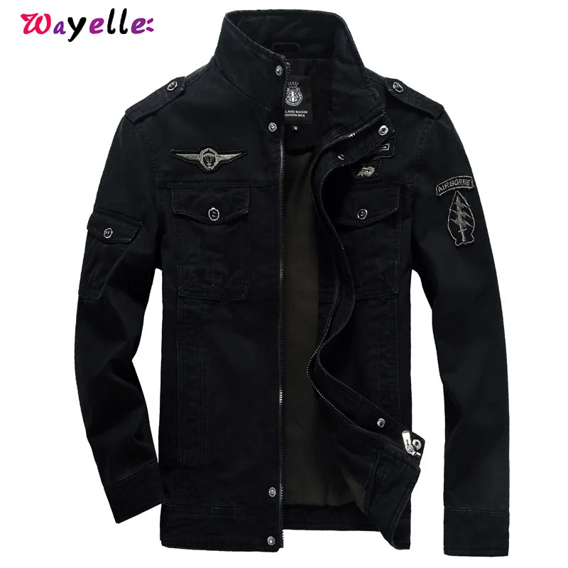 Горячая Распродажа Осенняя хлопковая куртка в стиле милитари, пальто, модный военный бомбардировщик, куртки с несколькими карманами, Мужская брендовая одежда
