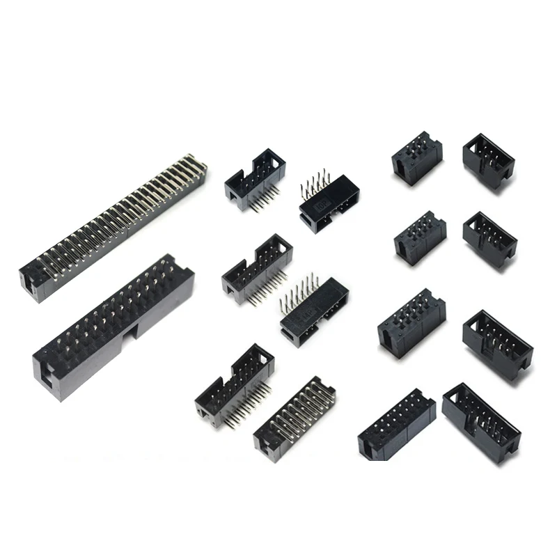 DC3 6P 8P 10P 14P 16P 20P 26P 30P 34P 40P 50P 2.54mm .Socket Header Connector ISP Male Double-spaced Straight IDCJTAG Socket Box 1pc usb 2 0 type a male to dupont 9 pin female header motherboard adapter connector cable cord 20cm