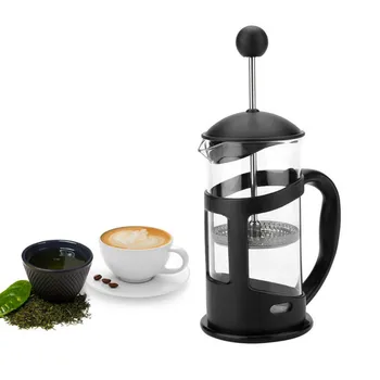 

French Glass Coffee Maker Heat-resistant Pressure Teapot Hand Punch Coffee Pot Household with Filter Cold Kettle Cafe Coffeeware