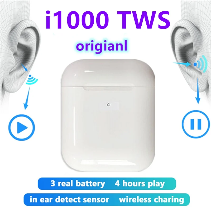 I1000 TWS 1:1 Реплика Air 2 Smart Сенсор Беспроводной наушники 8D супер бас Bluetooth 5,0 наушники Pk W1 H1 чип I90 I100 I1000 TWS ecouteur bluetooth sans fil sluchawki bezprzewodowe yfeiybrb cuffie bluetooth