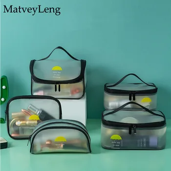 

High-quality matte cosmetic bag transparent bath bag travel female portable large-capacity waterproof storage bag toilet bag