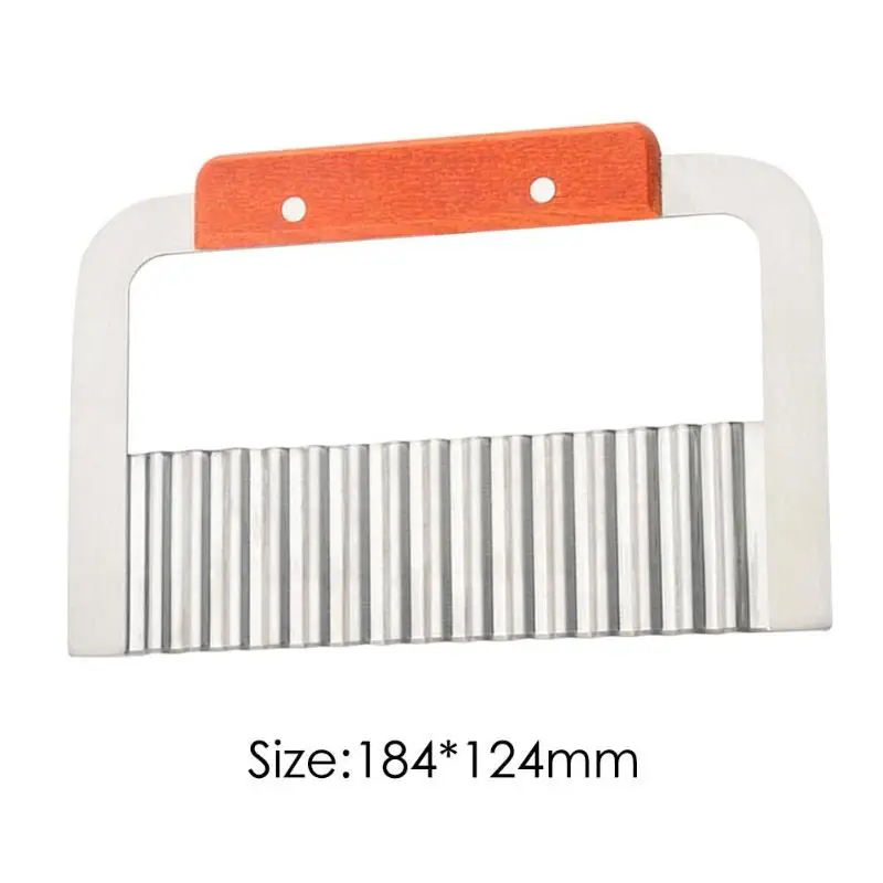 Stainless Steel Potato Wave Knife Using Ergonomic Design Easy to Use Fruits Vegetable Chip Cutter Kitchen Accessory