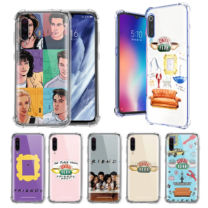 

Coffee Friends TV Show Case For Xiaomi Mi Note 10 A3 9T Pro CC9E 8 A2 Lite F1 Airbag Anti-Fall TPU Phone Cover Sac
