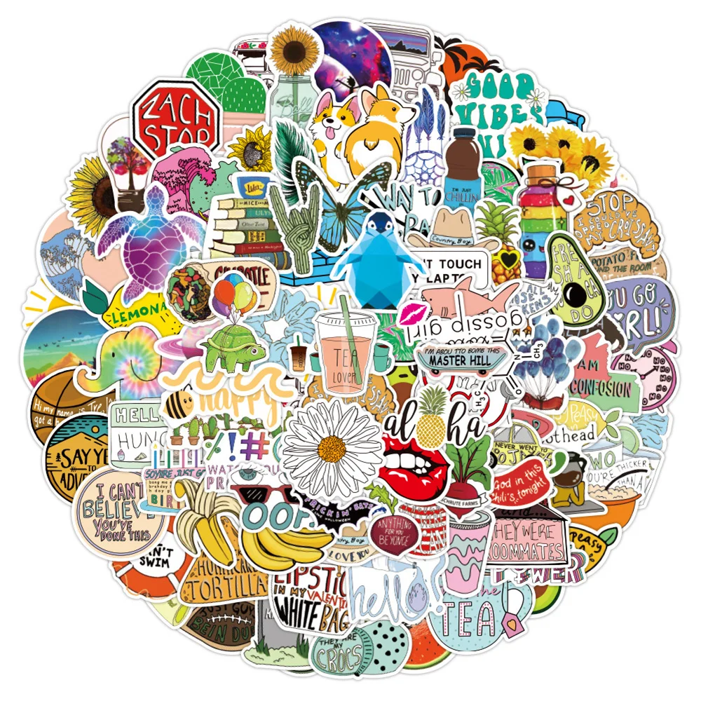 

10/30/50PCS Small Fresh Decal Stickers Suitable for Laptops, Skateboard Phones, Aesthetics Series DIY Stickers Wholesale