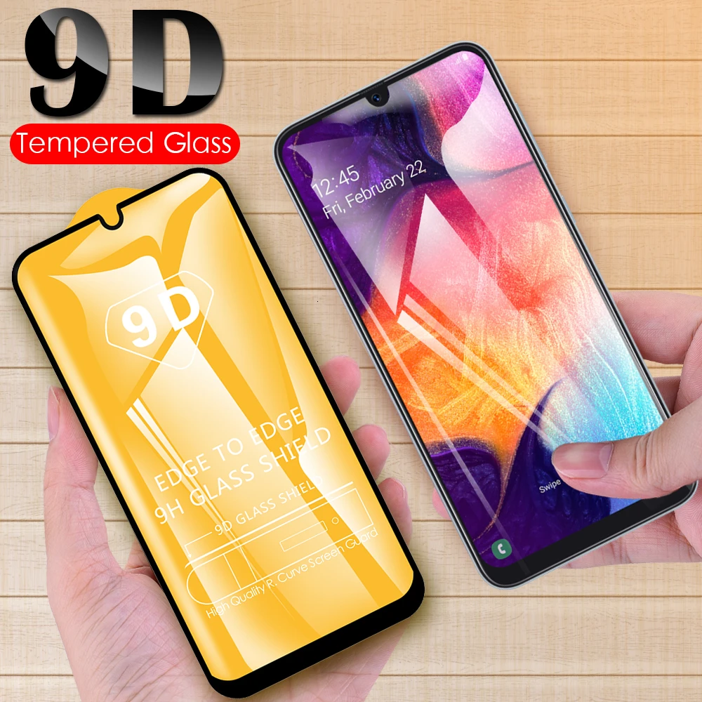 500Pcs 9D Tempered Glass For Samsung Galaxy M40 M30 M20 M10 S10e S7 Note 5 J2 Plus A2 Core Full Coverage Screen Protective Film