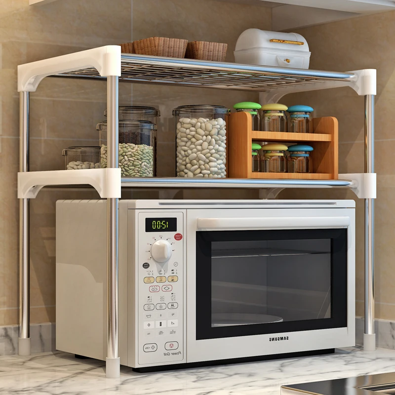 Multi-functional Kitchen Storage Shelf Table Stand Rack Holders Microwave Oven Shelving Stainless Steel Adjustable органайзер дл Multi-functional Kitchen Storage Shelf Table Stand Rack Holders Microwave Oven Shelving Stainless Steel Adjustable органайзер дл