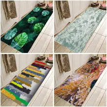 Творческий 3D принтом тропических листьев коврики для прихожей и коврики для Спальня Гостиная коврик для кухни, ванной, Противоскользящие коврики