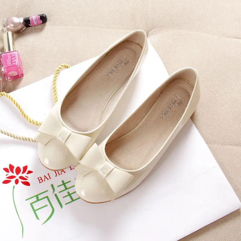 

Small WOMEN'S Shoes 33-34 Sweet Shoes round-Toe Bow Sweet Single Shoes Women Flat Large Size WOMEN'S Shoes 4043