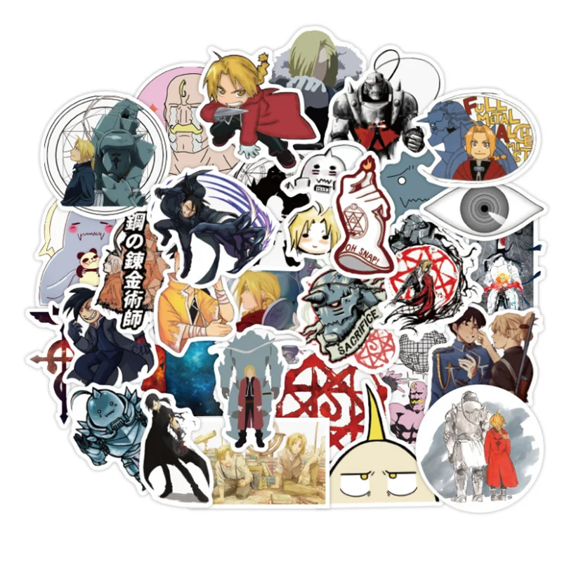 

10/30/50PCS Anime Alchemist Character Sticker Luggage Motorcycle Notebook Waterproof Decoration Wholesale