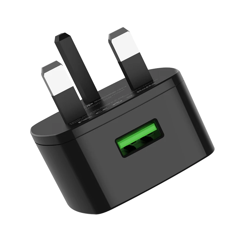 UK Plug HOCO C70B 10 шт./лот быстрая зарядка 18 Вт QC 3,0 USB зарядное устройство для iPhone samsung Xiaomi huawei Великобритания вилка настенный адаптер зарядки - Тип штекера: UK Plug