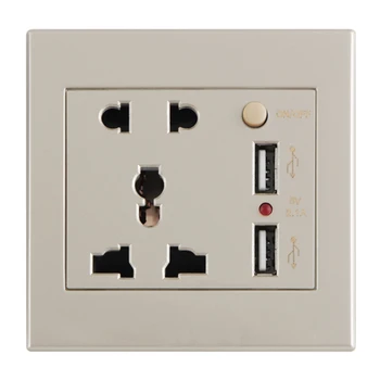 

Multi-function USB Power Socket Double USB Port Socket With EU Plug Home Wall Charger Adapter Wall Charger Adapter Charging
