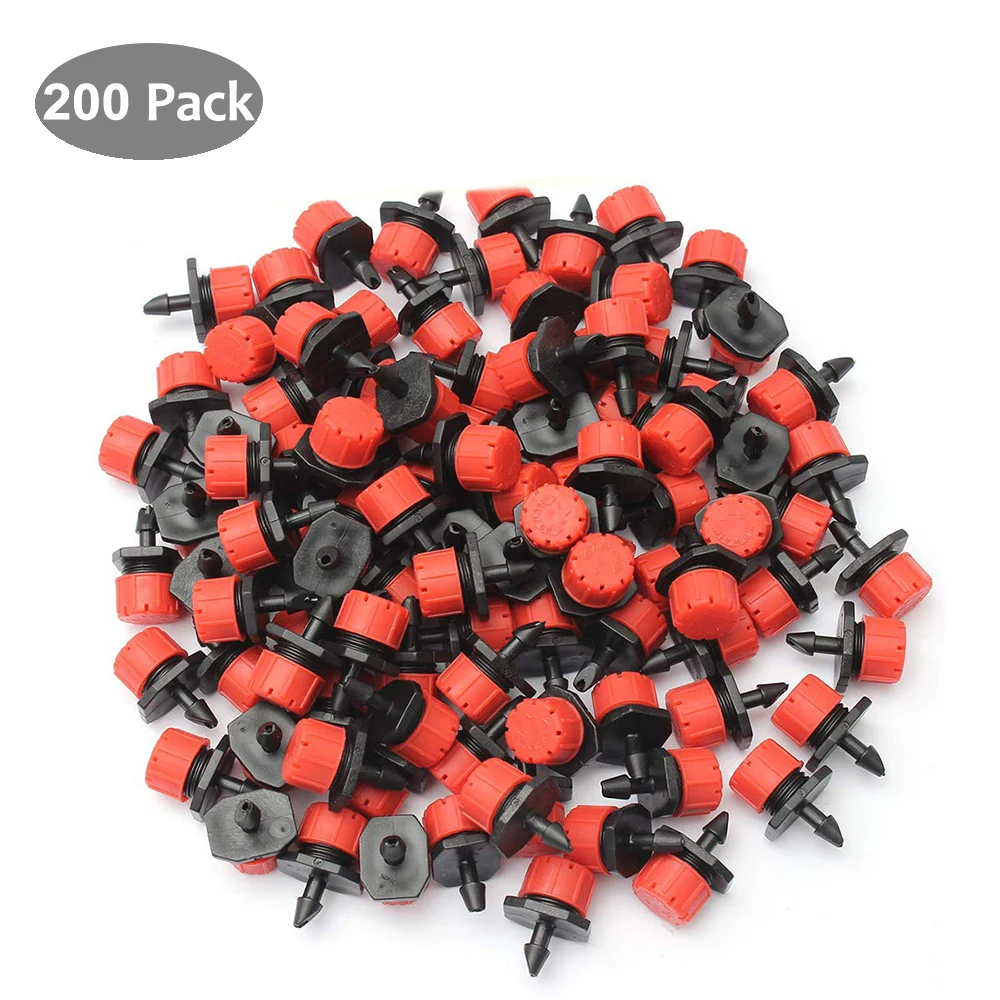 

1 piece 200 pcs adjustable 8 hole micro drip irrigation connected to 1/4 inch hose garden irrigation sprinkler accessory