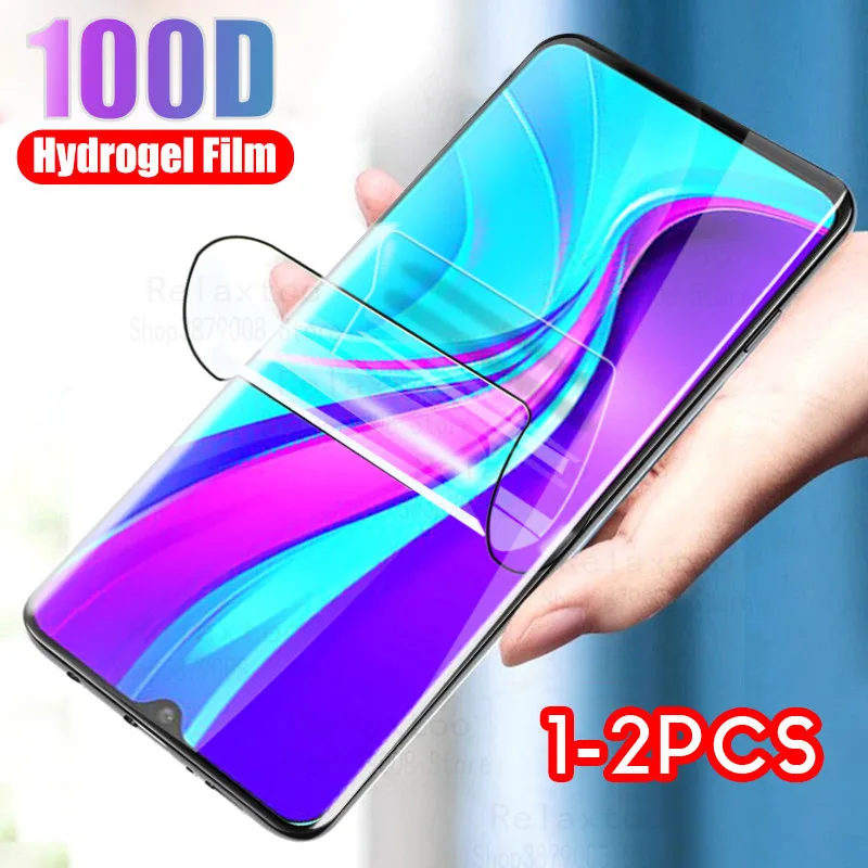 1-2PCS screen protector for xaiomi redmi 9c nfc Hydrogel film protective redmi9 c c9 9 NFC readme glass | Мобильные телефоны и