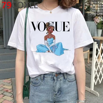 

Vogue Princess T Shirt Women Summer Top Harajuku Plus Size T-shirt Kawaii Cartoon Villain Graphic Tees Ulzzang Streetwear Female