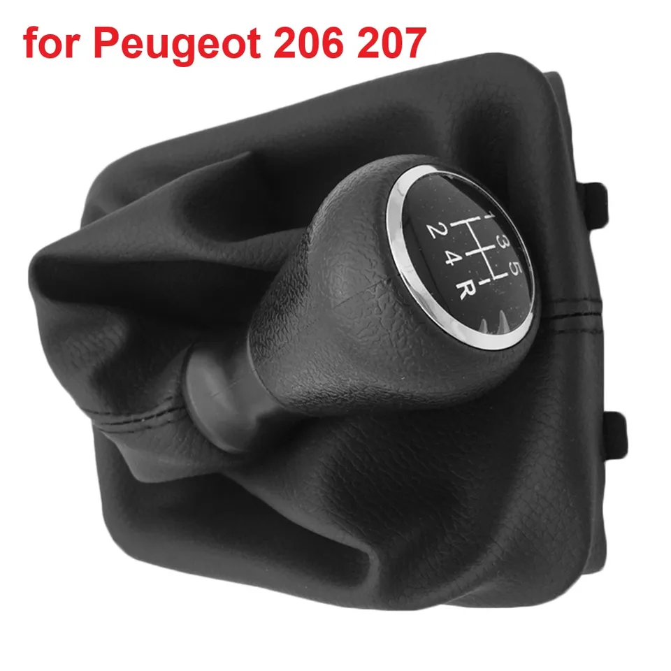 Cubierta de pomo de cambio de marchas de 5 velocidades para Peugeot 206  207, palanca de cambio de marchas impermeable, cubierta de arranque,  polaina antipolvo - AliExpress