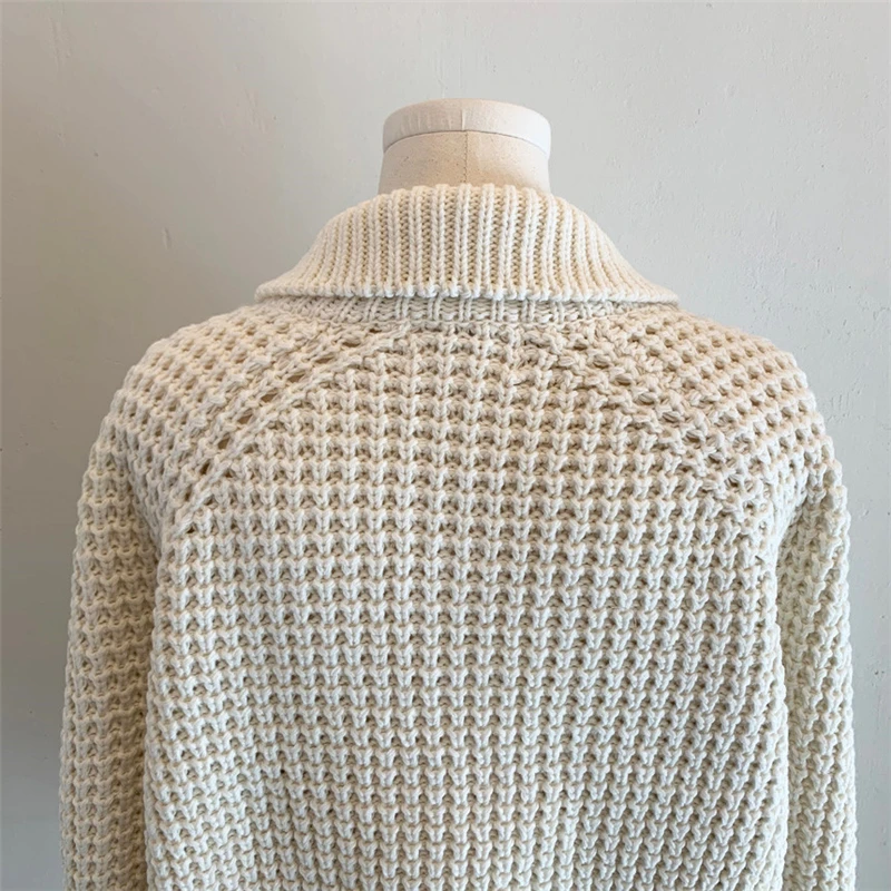 BGTEEVER элегантный однобортный вязаный джемпер для женщин свитер элегантный отложной воротник зимний свитер женские пуловеры