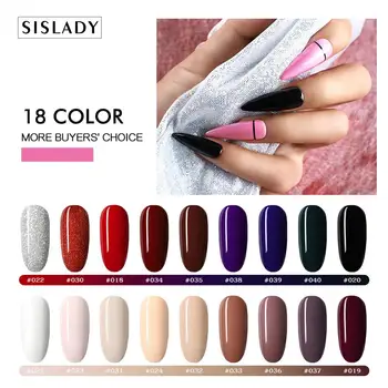 

SISLADY Soak Off UV LED Nail Varnish Kit for Nail Art Design Set Kit Manicure Nail Gel Polish Set Gel Kit Set