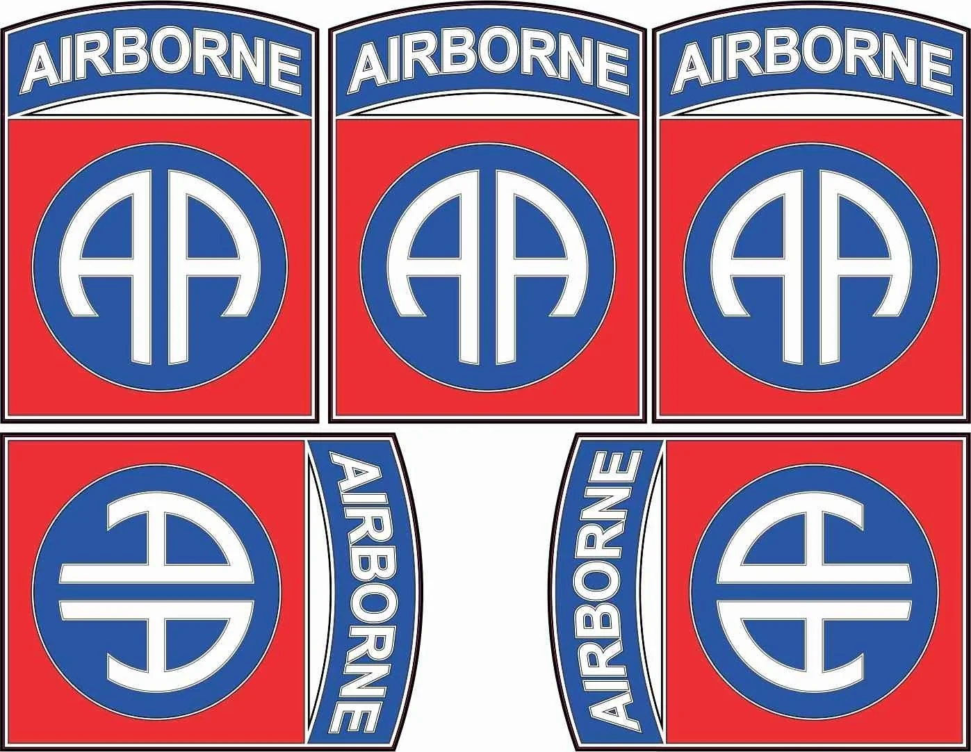 

For 5x 1.5in x 2in Eighty-Second Airborne Stickers Vinyl Military Decals