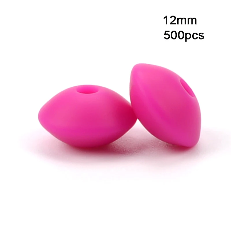viole red LOFCA, 12 мм, 500 шт./лот, силиконовая чечевица, круглые бусины, Прорезыватель для зубов, детский прорезыватель, жевательный, BPA бесплатно, сделай сам, цепочка для соски, пищевой силикон - Цвет: viole red