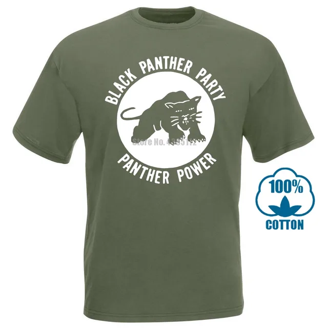 New Black Panther Party Logo *Malcolm X White Black T-Shirt Size S To 3Xl Teenage Natural Cotton T Shirt Printed Top Tee Army Green