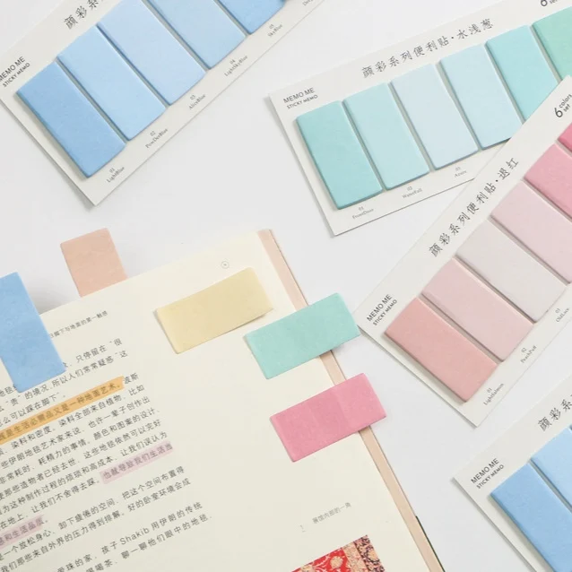 

120 pcs Colorful Index Stickers Pure Label Stickers Simple Stationery Stickers Learning Tools Students Bullet Journal School