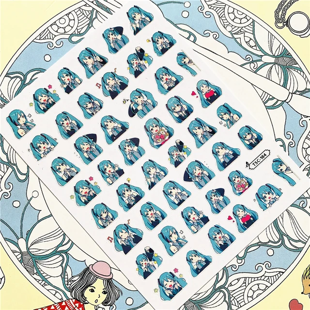 TSC-212 TSC-213 Cartoon anime character 3D Back glue Nail Art Stickers Decals Sliders Nail ornament decoration TSC-164 N