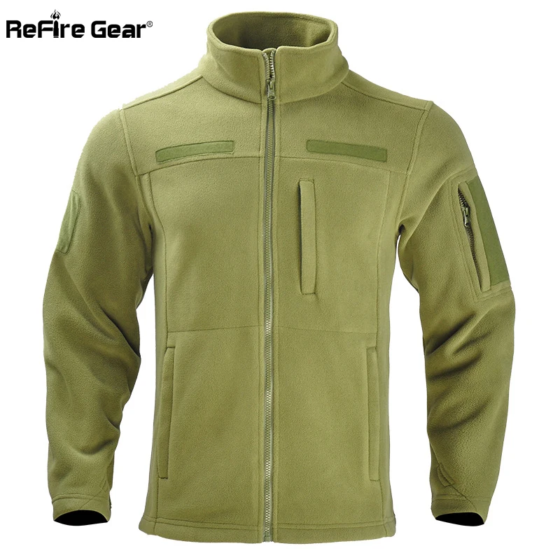 

ReFire Gear Winter Tactical Fleece Military Coat Men's Thermal Soft Shell Training Jackets Mens Windproof Warm Coat Clothing