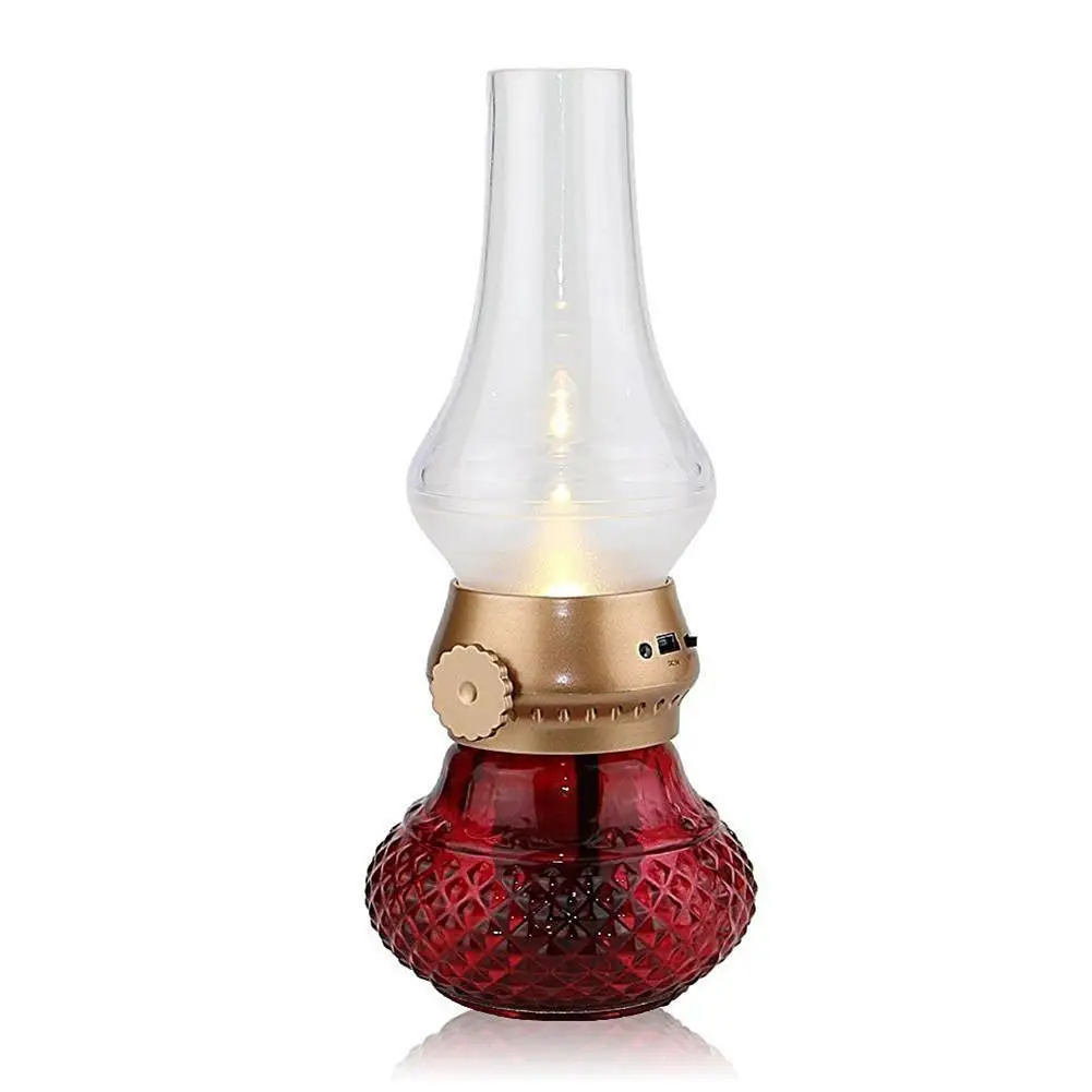 

Retro Style LED kerosene Lamp Blowing Control Lamp desk lamp Dimmable USB Rechargeable Night Light Home Decoration