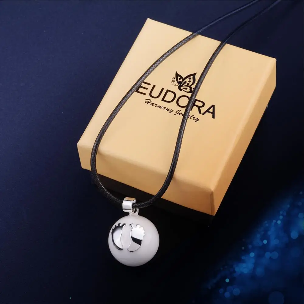 Eudora Maternity Jewelry Mix Styles White Chime Bola Pendant Angel Caller Necklace Jewelry For Pregnant Women N14NB-W 5