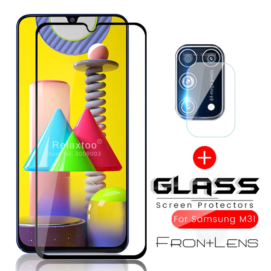 

2-in-1 samsun m 31 glass camera protetor for samsung galaxy m31 2020 glass protective 31m samsungm31 galaxym31 sm-m315f/ds 6.4''