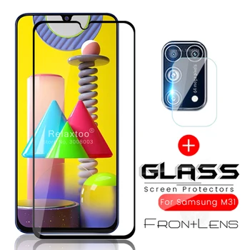 

2in1 safe glass for samsung m31 glass camera protector for samsung galaxy m31 2020 m 31 sm-m315f/ds 6.4'' phone protective film