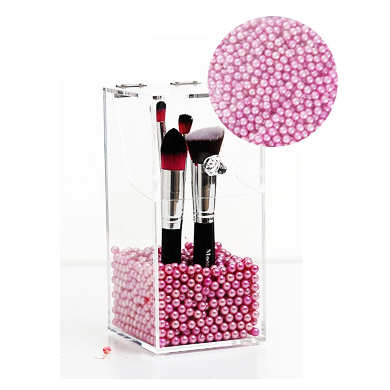 

Crystal Acrylic Makeup Brush Organizer Cosmetic Storage Box Makeup Tool Flashing Pencil Holder Lipstick Organizer Cosmetic Case