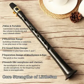 

Portable Mini Pocket Saxophone Little Sax Alto Mouthpiece Simple Musical Instrument &T8