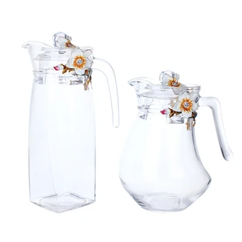 

Crystal glass water bottle enamel large capacity kettle creative drinkware
