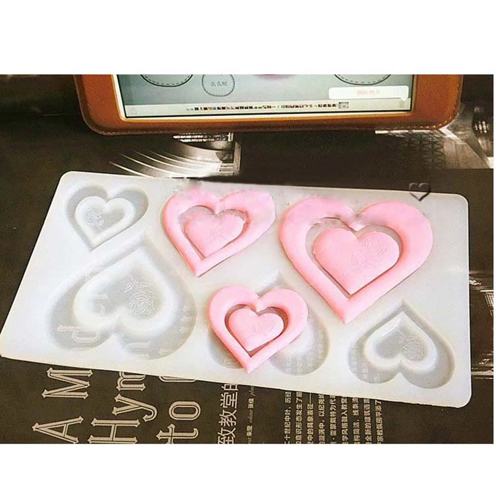 DIY 3D форма сердца Шоколад силиконовая форма печенье торт Свадьба День Рождения украшения инструменты кексы выпечки трафарет