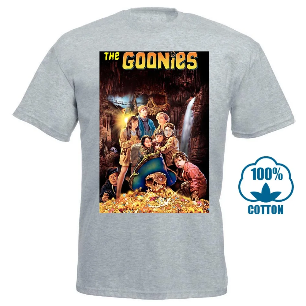 The Goonies V1 футболка черный плакат все размеры S 5Xl - Цвет: Серый