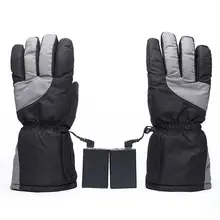 Ski Gloves USB Electric Heating Finger Gloves Thick Heated Washable Gloves For Outdoor Heated Ski Waterproof Lithium Battery