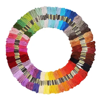 

New 150 Skeins Embroidery Floss Friendship Bracelet String Multi-Color Cross Stitch Thread,6 Strand Floss (Ran Color)