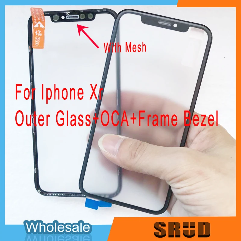 10 шт. аналогичный- 3 в 1 внешнее стекло+ OCA+ рамка ободок для Iphone 11 Xr 8 7 6 6s Plus 5 5S lcd Сенсорное стекло запасные части