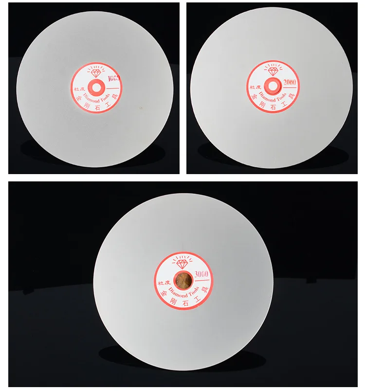 4pcs/set Diamond Polishing Disc 240 800 1200 3000 Grit 6" Flat Lap Grinding Wheel Lapping Grinding Disc Tool Polishing Laps