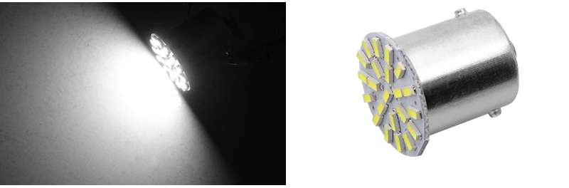 2 шт. P21W 1156 BA15S 1157 Bay15d 22SMD Автомобильный светодиодный фонарь, автомобильные задние поворотные сигнальные огни, стоп-сигнал, обратный стояночный фонарь, DC 12V Белый 22 SMD - Испускаемый цвет: White