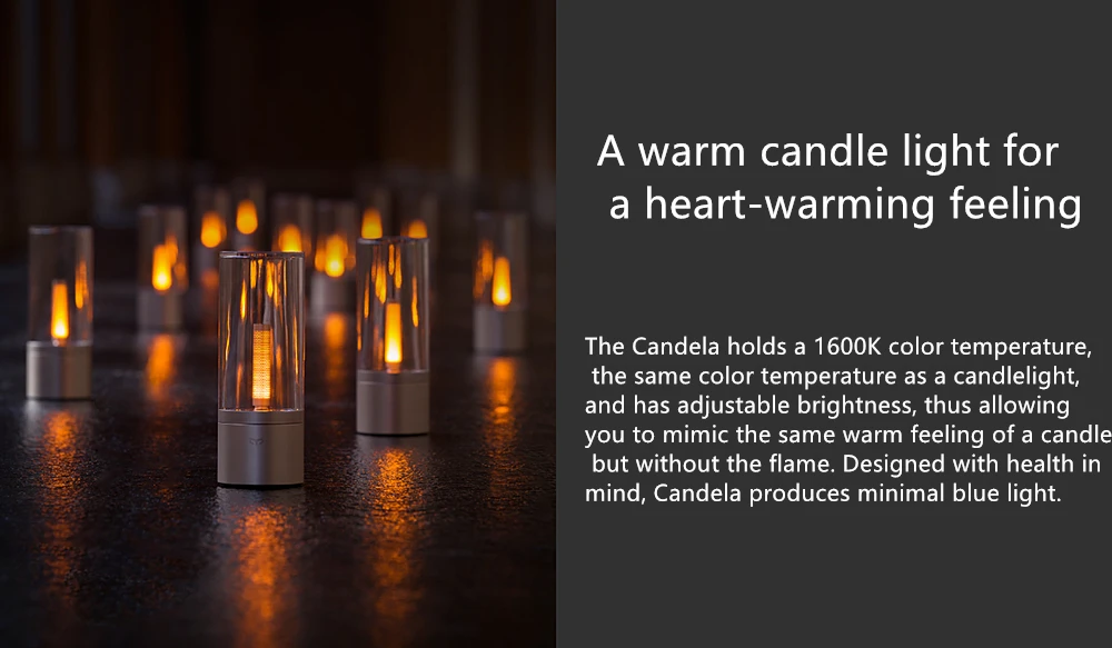Xiaomi Yeelight candela Светодиодная лампа ночник умный дом дистанционное управление mijia телефон приложение романтический подарок свет