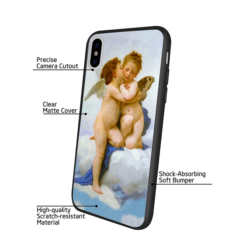 Винтажный чехол для телефона с изображением райского ангела iPhone 7 8 5 6 S X R XS Plus