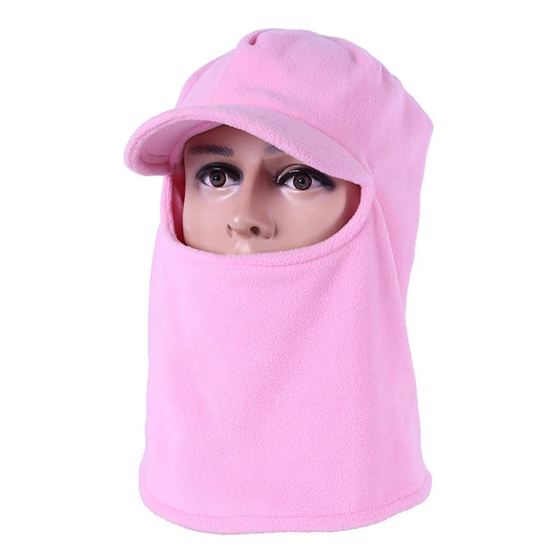 New Outdoor Autumn Winter Thicken Solid Color Beanie Keep Warm Mountaineering Ski Unisex Windproof Masked Cap