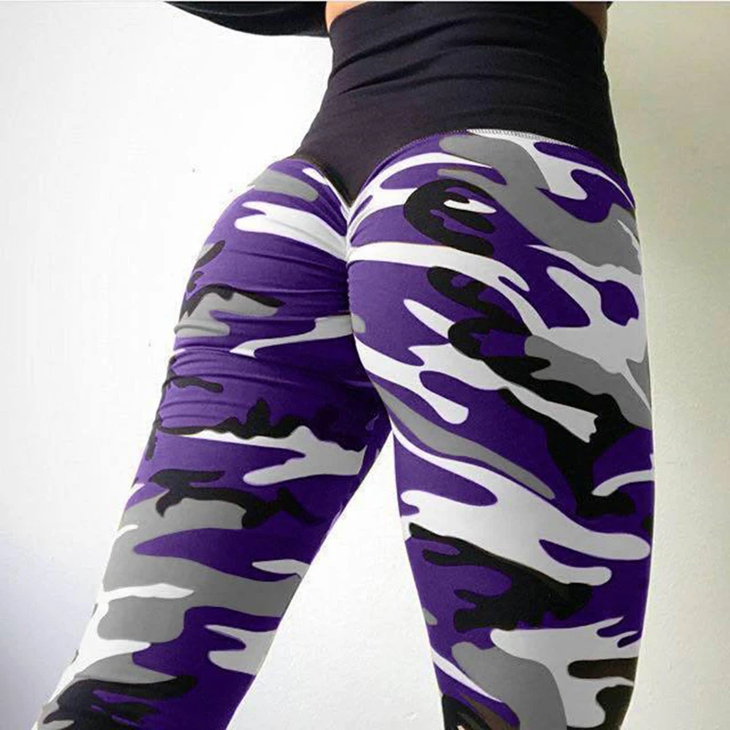

Camouflage Print Sport Leggings Push Up Elastic Yoga Pants Fitness Women High Waist Tights Stretch Gym Leggins Running Trousers